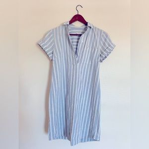 Linen & Cotton Striped Dress J Crew